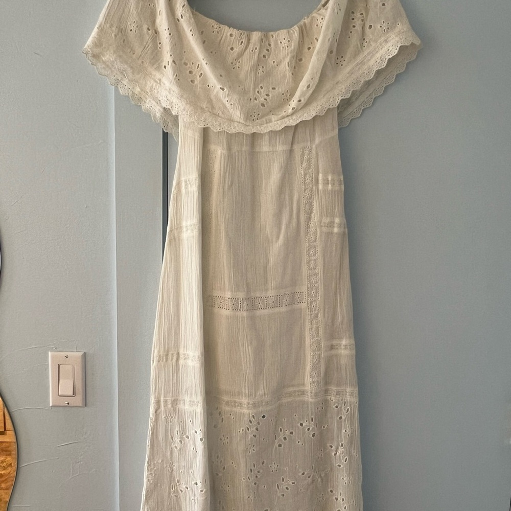 Free People XS White Eyelet Dress